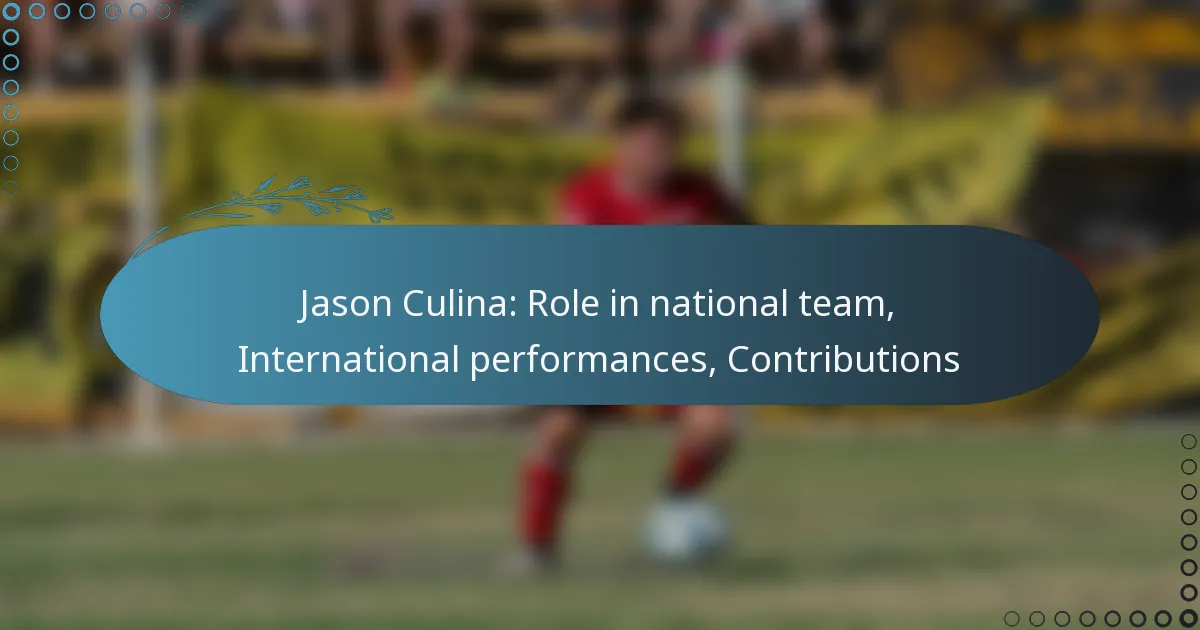Read more about the article Jason Culina: Role in national team, International performances, Contributions