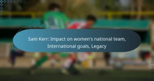 Sam Kerr: Impact on women’s national team, International goals, Legacy